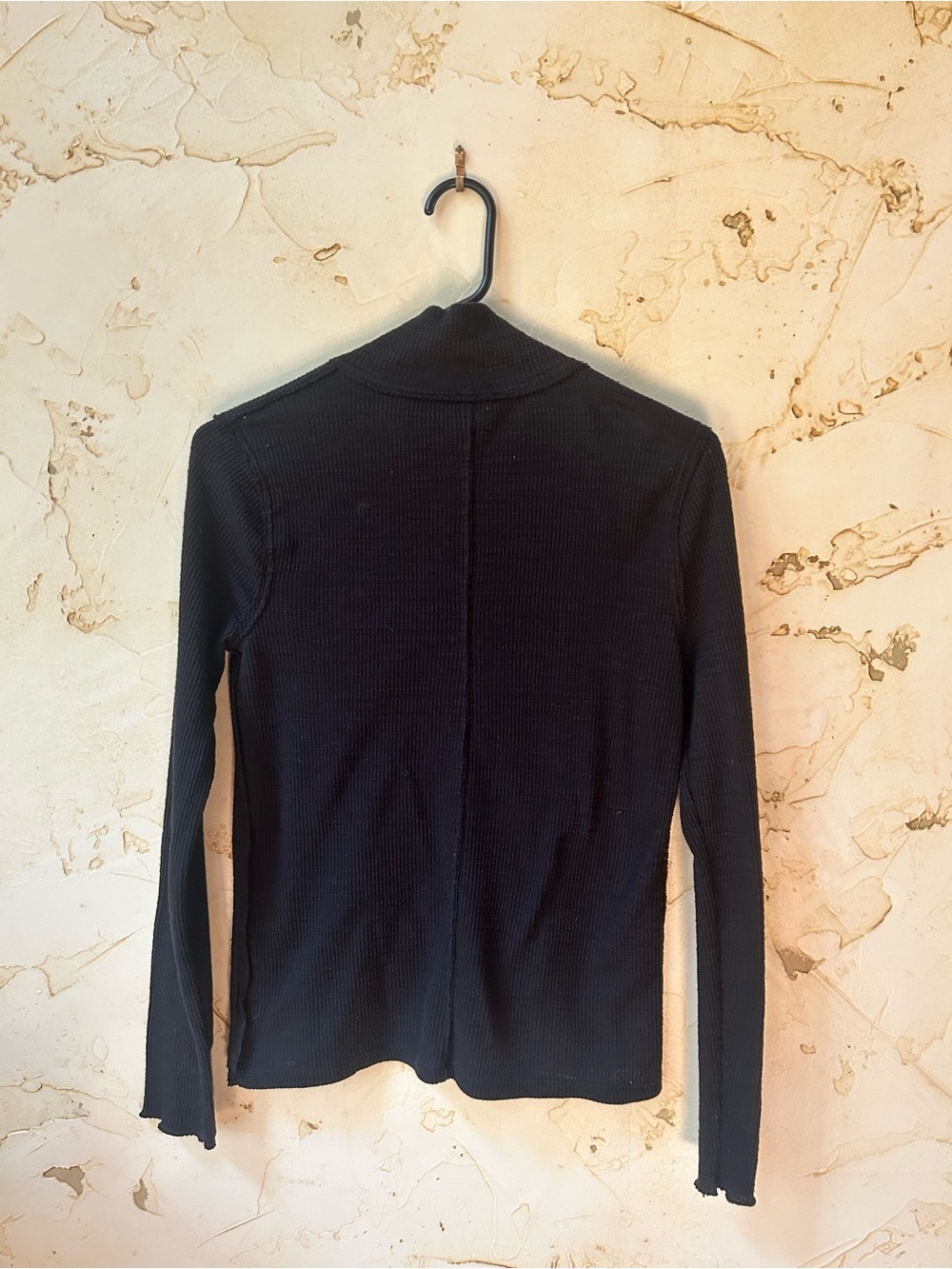 Free People We The Free Waffle Knit Marigold Turtle Top Henley Top - Picture 6 of 6